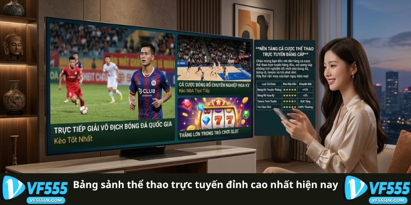 Bảng sảnh thể thao trực tuyến VF555 đỉnh cao nhất hiện nay